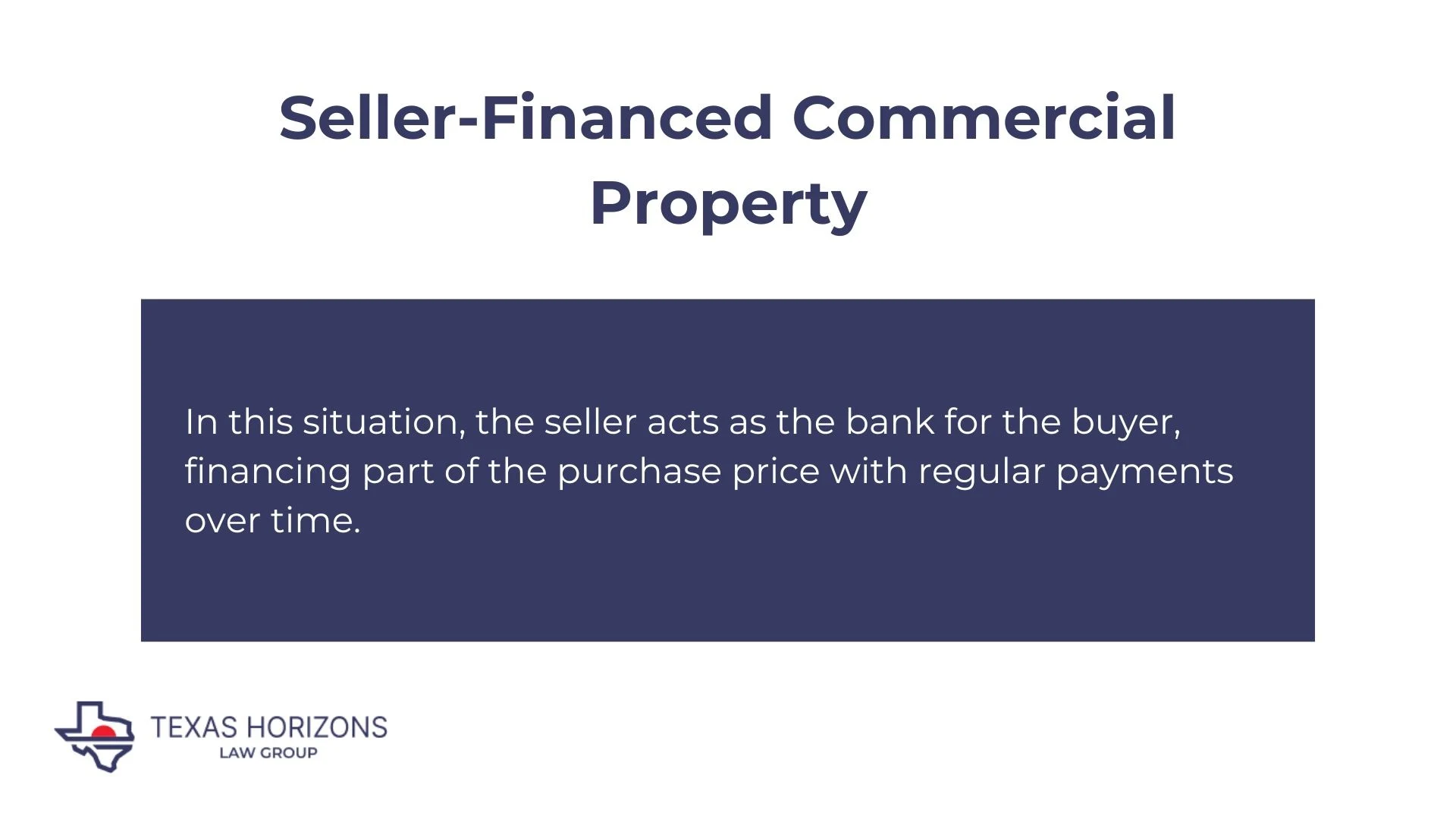 Seller Financed commercial property